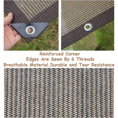 2x3m Jalousie mit 80% Verdunkelung, UV-beständigem Stoff für Terrasse und Balkon, braun (1/4)