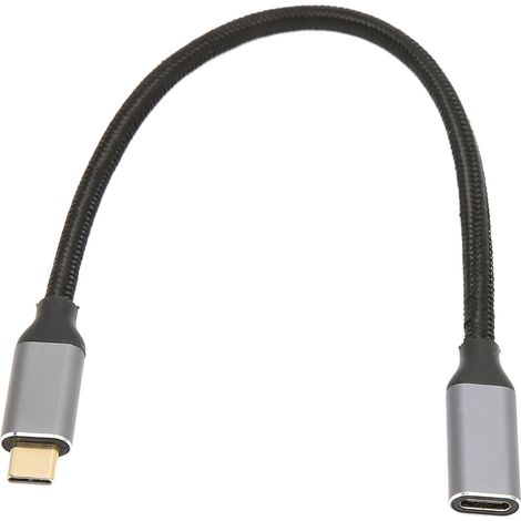 Câble USB C Extension 10Gbps, synchronisation données, charge 100W Power Delivery, sortie vidéo 4K 60Hz, embout E Marker Chip, 0.25m (1/5)