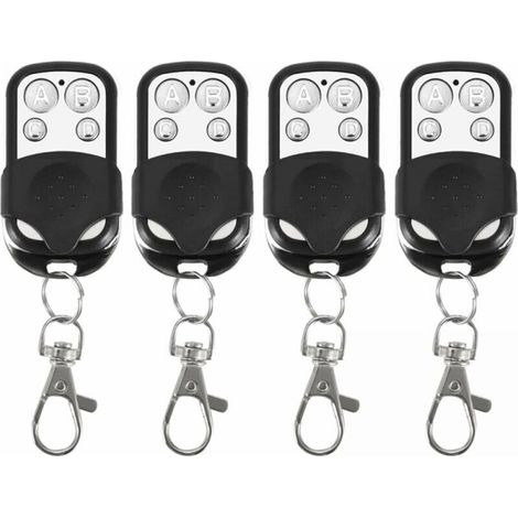 Set of 4 universal remote controls for electric garage door 433 MHz (1/4)