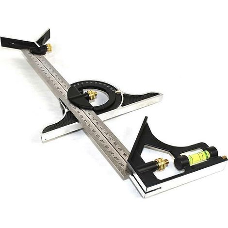 Ensemble d'équerres réglables 300 mm (12 pouces) pour ingénieurs, avec équerre à angle droit. (1/5)