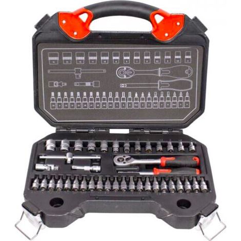 Kroftools 2040 - ESTUCHE DE HERRAMIENTAS 1/4 DE LLAVES DE VASO, PUNTAS 1/4 40 pz