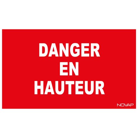 Panneau Danger en hauteur - Rigide 330x200mm - 4160184