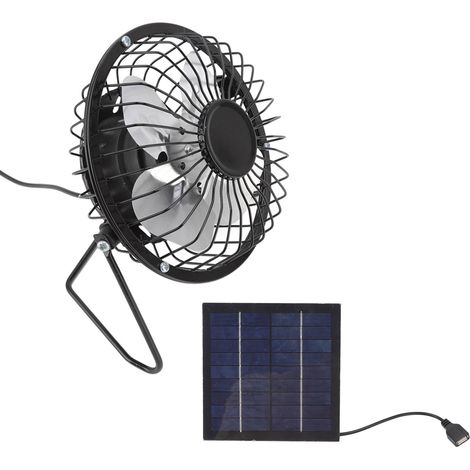 Système de ventilation pour panneaux solaires photovoltaïques, mini ventilateur portable USB 5 V 2,5 W (1/5)