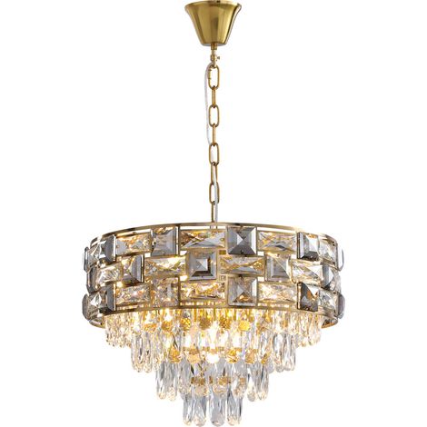 Lampadario cristallo oro opaco CARISMA 9xE14 Milagro (1/5)
