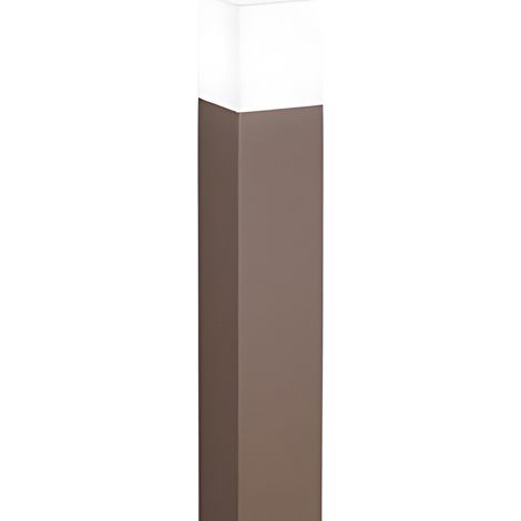 Borne D'Éclairage Extérieur Tower - Perenz, Avec Ampoule E27 Max. 20W, Ip54, Aluminium Peint, Acier Corten, Hauteur 60 Cm