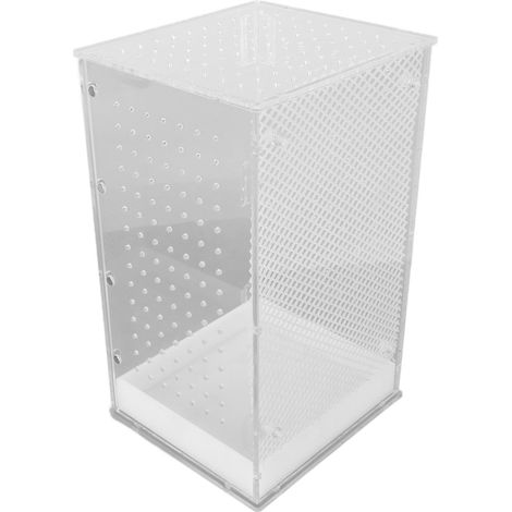 Terrarium pour reptiles en acrylique transparent, très clair, idéal pour gecko léopard, serpent et grenouille (taille L). (1/5)