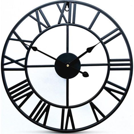 Horloge Murale Vintage, Horloge Murale en Métal de 40 cm 3D Murale Industrielle Horloge Murale Vintage, Horloge Moderne pour Décoration de Salon(batterie non incluse) (1/5)