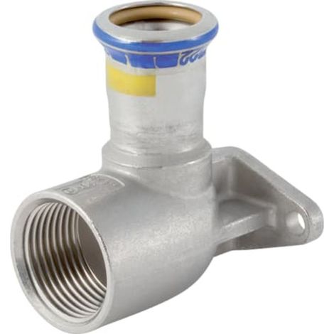 Geberit Mapress Raccord coudé 90° décalé, cercle de perçage 50 mm (gaz), DN 25 / 20, 91098