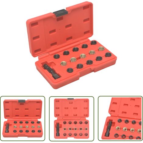 The Living Store Kit réparation filetage bougie de préchauffage 16 pcs M14x1,25 - Outil Réparation Bougie - Outil Mécanique - Kit Réparation Filetage - Filetage Bougie - Réparer Filetage Bougie (1/5)