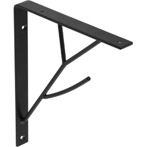 Regalstütze Garderobenkonsole Schwarz matt Regalkonsole Regalwinkel Regalträger