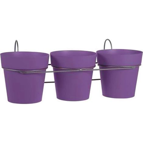 EDA macetas toscane 15 cm &43 soporte moradas lote 3 , Lote 3 macetas Toscane 15 cm &43 soporte moradasResistencia contra heladas y rayos UVHecho en franciaExcelente para u