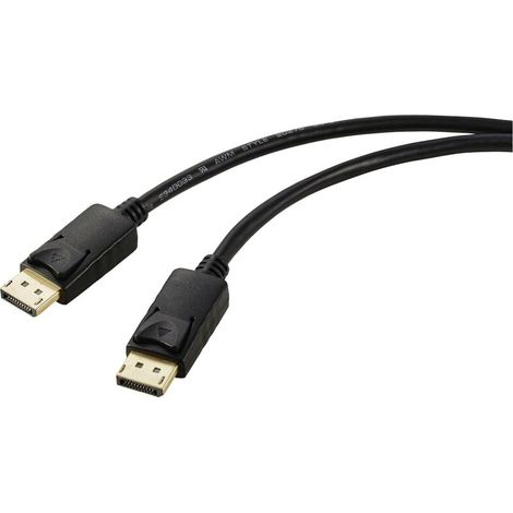 Trywise DisplayPort Câble de raccordement Fiche mâle DisplayPort, Fiche mâle DisplayPort 2.00 m noir Câble DisplayPort C634342 (1/3)