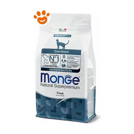 Monge Cat Natural Superpremium Sterilizzato Trota - Monge Cat Natural Superpremium Sterilizzato Trota - Sacco Da 10 Kg (1/2)