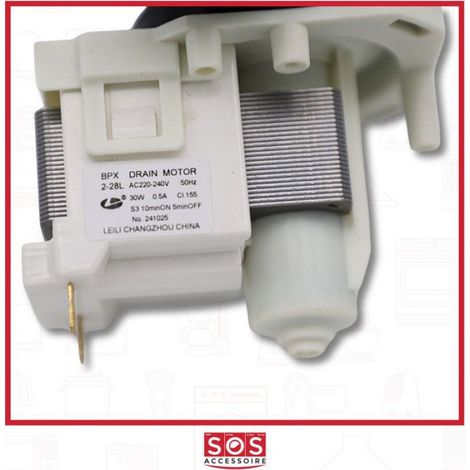 Pompe De Vidange - Pour Lave-Vaisselle - Compatible Modèle 260991-16500 - Blanc - Unité (1/5)