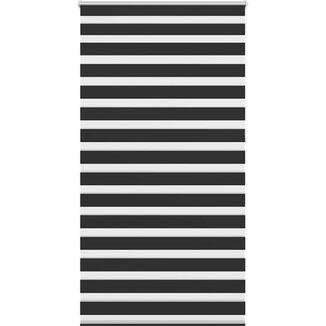 Maison Exclusive - Tenda a rullo zebra 120,9x230 cm Tessuto Larghezza 116,7 cm nero