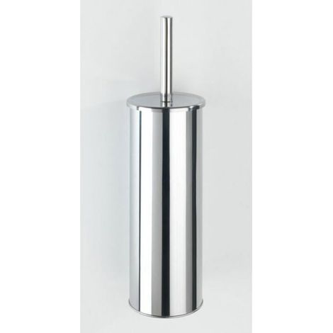 Brosse WC suspendue murale Basic design noir acier inox dimensions 10 x 37 x 105 cm finition brillante MOUSTIQUAIRE DE FENETRE (1/5)