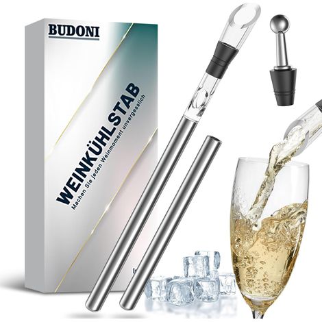 Idee Cadeau Homme Femme Noel: Accessoire Vin Rafraichisseur de Bouteille de Vin Gadget Insolite Utile Cadeau Homme Anniversaire Secret Santa Maman Couple Collègue Refroidisseur Bouteille Vin (1/5)