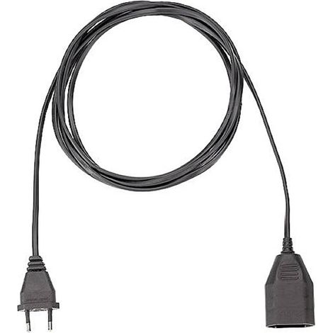 Bachmann 233.186 Alimentazione Prolunga 2.5 A Nero 5.00 m H03VVH2-F 2X 0,75 mm² (1/3)
