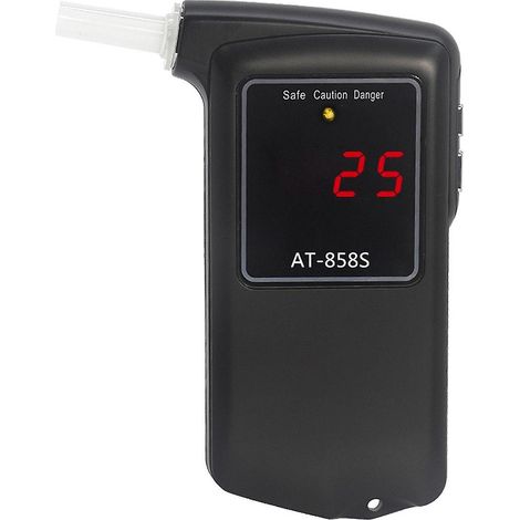 Alcootest Professionnel Portatif Numérique Testeur d'Alcoolémie avec 10 Embouts (1/5)