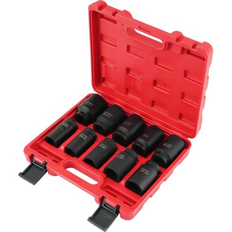 10PC 22-41MM 3/4 Inch Drive 6-point Metric Deep Impact Socket Set Long Reach (1/2)