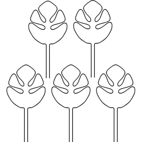 Lot de 5 supports pour tiges de plantes - Stabilisateurs et pinces de maintien, conception unique pour les plantes grimpantes, ensemble de pinces en bambou en forme de carapace de tortue, support idéa (1/5)