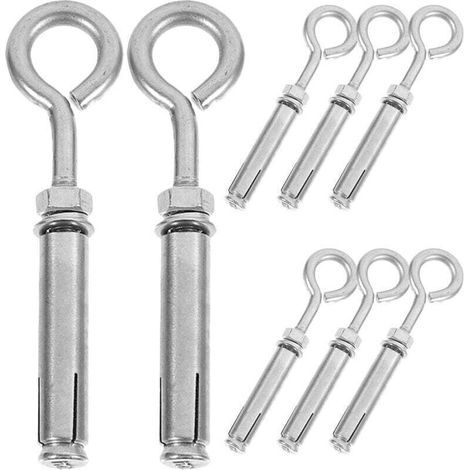8pièces Boulons à Œil Expansion Acier Inoxydable Pour Béton Ancrages Muraux à Expansion Crochets à Vis Pour Maçonnerie (1/5)