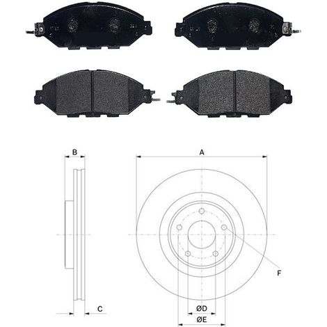 KIT FRENI ANTERIORI compatibile con NISSAN MURANO III (Z52) - DISCHI + PASTIGLIE OEM: P 56 107 / 0 986 479 F33 /SOSTITUZIONE DIRETTA/BASSA POLVERE/SILENZIOSO