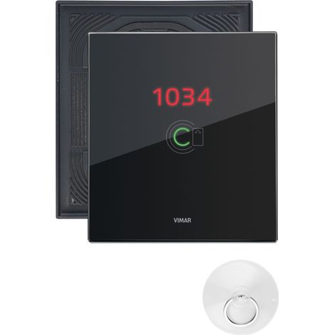 VIMAR - 0K21666.76.03 Placca 3M transp. NR nero diamante IP55