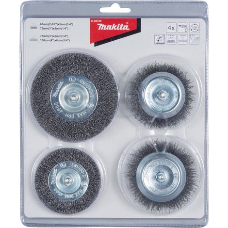 Makita Topf- und Rundbürsten-Set Stahl D-65729 (1/2)