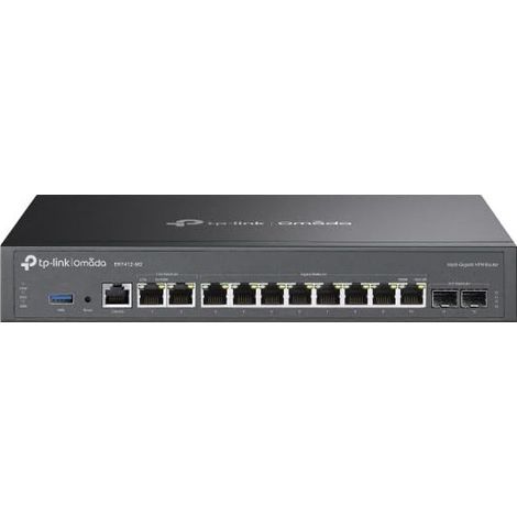 TP-Link Omada ER7412-M2 Kabelrouter 2.5 Gigabit Ethernet, Gigabit Ethernet Schwarz