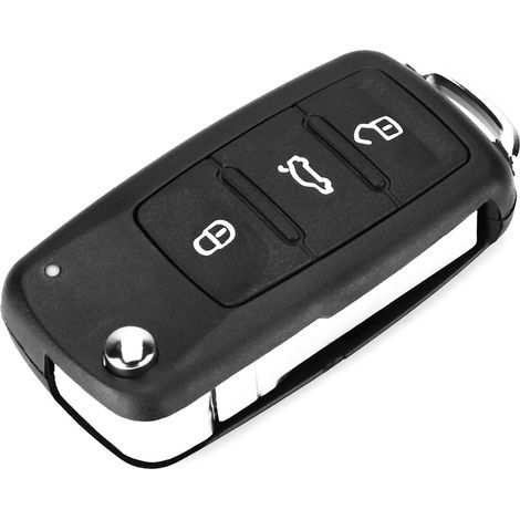 Housse de protection pour télécommande de voiture 3 boutons clé pliante coque étui compatible MK6 (1/5)