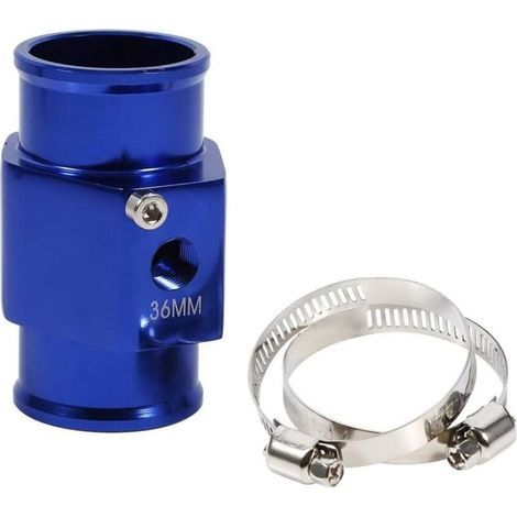36mm Joint De Tuyau Capteur De Température De L'eau Bleue Manomètre Adaptateur De Tuyau De Radiateur (1/4)