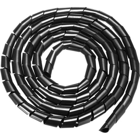 5 Meter Gaine Spirale Flexible 16mm, Kit de Câble Rangement de Tube d'Enroulement de Câble en Spirale pour Protéger Le Câble d'Antenne TV/PC/USB/Télé/AUX (1/5)