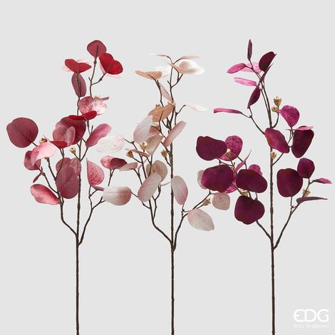 EDG Ramo Eucalipto Velluto Rosa H 90 cm