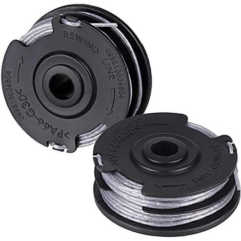 bobines de 6 m et fil de coupe double pour débroussailleuses Greenworks G40LT G40LT30 21107 (1/5)
