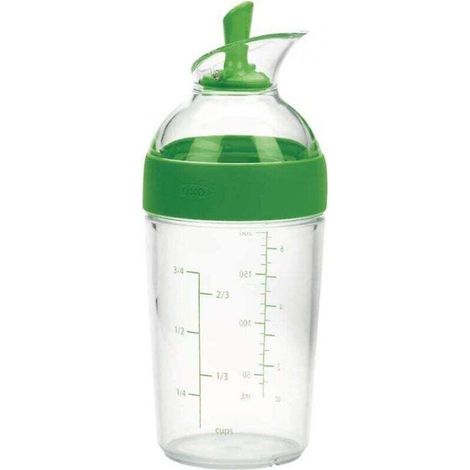 Shaker à vinaigrette compact – Shaker à vinaigrette – Bouteille transparente – Vert (1/4)
