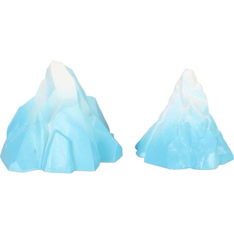 Decoración para acuario de resina no tóxica: juego de 2 icebergs realistas para paisajismo acuático, dimensiones 15 x 8 x 6 cm. (1/5)