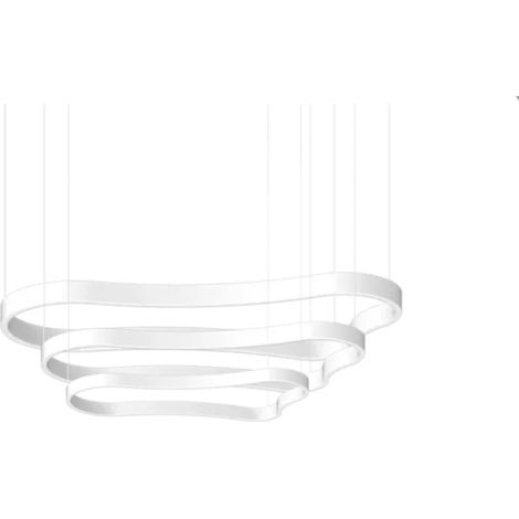 Ideal Lux Sospensione Moderna WAVES-1 1 luce LED integrato Bianco Materie Plastiche/Alluminio (1/5)