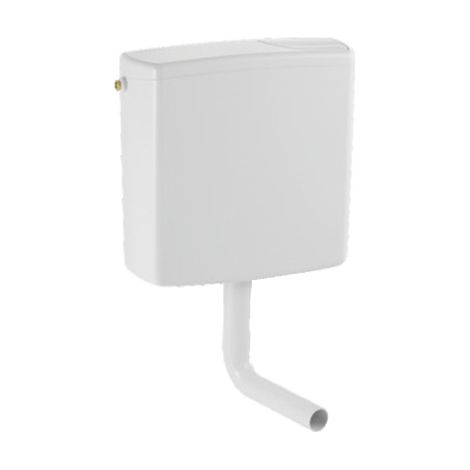 Geberit – Réservoir de chasse d'eau indépendant semi bas double touche blanc – Isolation intérieure anti-condensation – Économie d'eau 6-9L