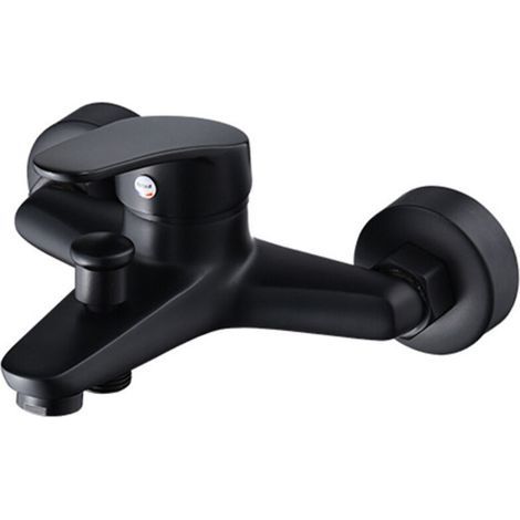 Robinet de baignoire noir mitigeur robinet de douche épaissi robinet (1/5)
