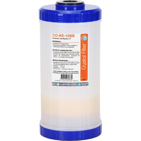 Conteneur vide 10'' Big Blue rechargeable CO-RE-10BB Crystal Filter® (1/4)