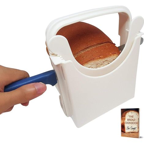 Coupe-pain artisanal, pliable et réglable, pour 5 épaisseurs différentes, pour un usage domestique, la pâtisserie et l'organisation de la cuisine.-AquaForge (1/5)