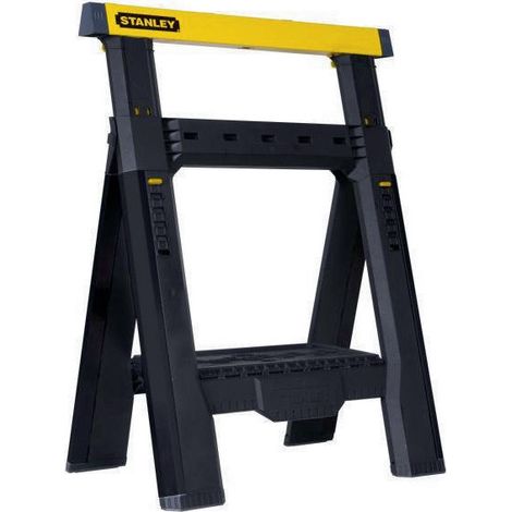 Tréteau pliable télescopique - vendus par paire - 2 sens d'ajustement - capacité de charge max 450 kg - pieds anti-
