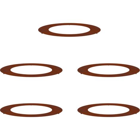 Jardinière  adapté pour anneaux d'arbre plats 5 pcs Marron Ø60 / 90 cm (1/5)