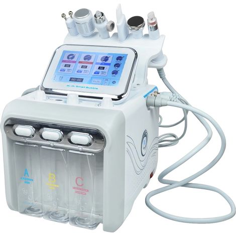 Apparecchio per dermoabrasione, idrotecnologia, trattamento multifunzionale della pelle, 6 in 1