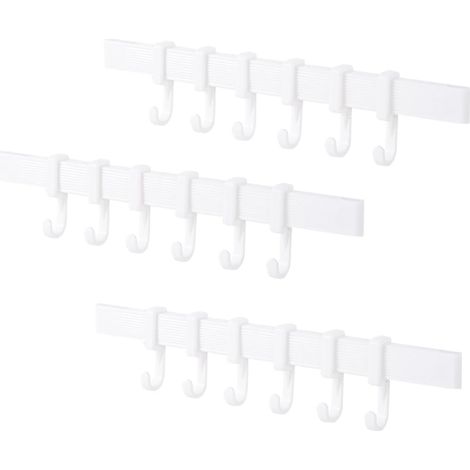 Porte-serviettes adhésif 3 pièces, crochets inclus, pour cuisine et salle de bain, sans perçage. (1/5)