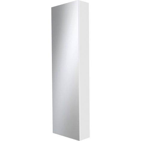 Coffret d'habillage ATOLE 13 modules en acier blanc avec porte miroir - H. utile : 1110 mm