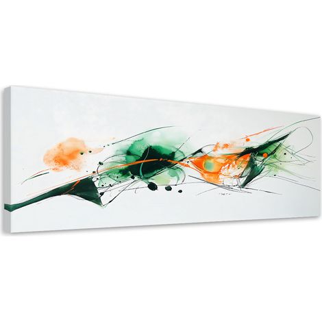 Wandbild Abstrakt Bunte Flecken Aquarell 90x30 cm (1/5)