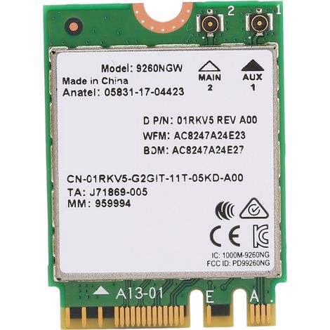 Carte WiFi 2,4G + 5G Double Bande Bluetooth 5.0 pour PC Portable M.2 NGFF (1/5)