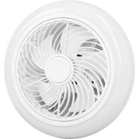 Ventilateur de plafond avec lumière LED moderne, luminaire encastré avec télécommande, gradation sans palier, minuterie intelligente, 110-265V (1/5)